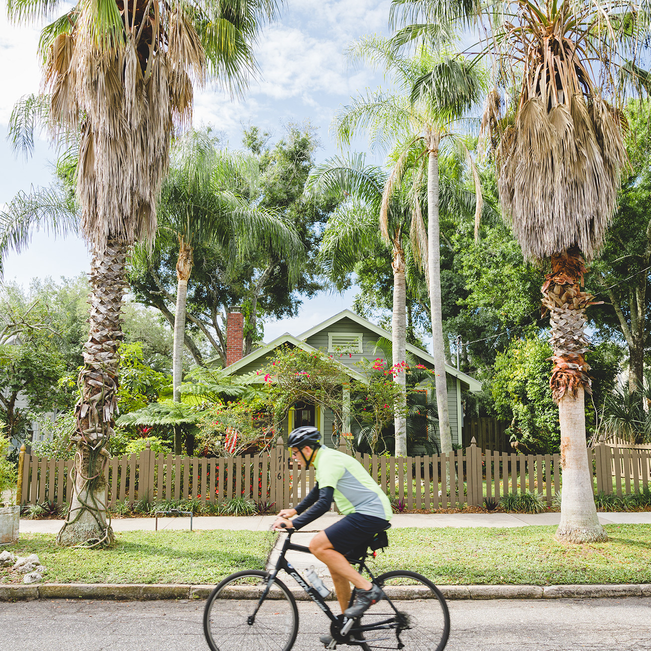 Newer developments in downtown Sarasota have been thoughtfully planned around quaint residential neighborhoods like Laurel Park, above, to preserve their historic appeal.