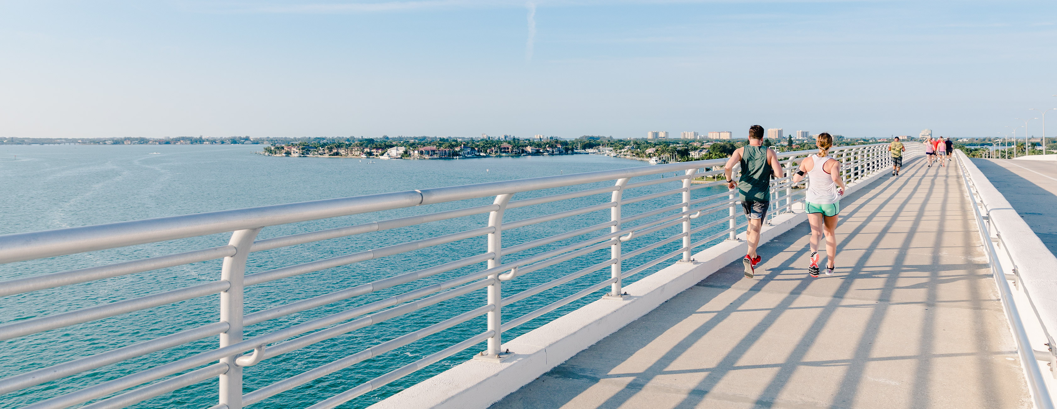 Runners on Sarasota Memorial Bridge