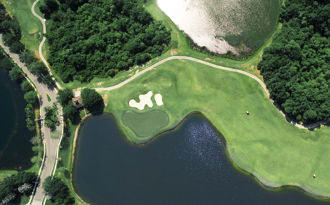 Aerial view of Venice golf course - Venice Florida