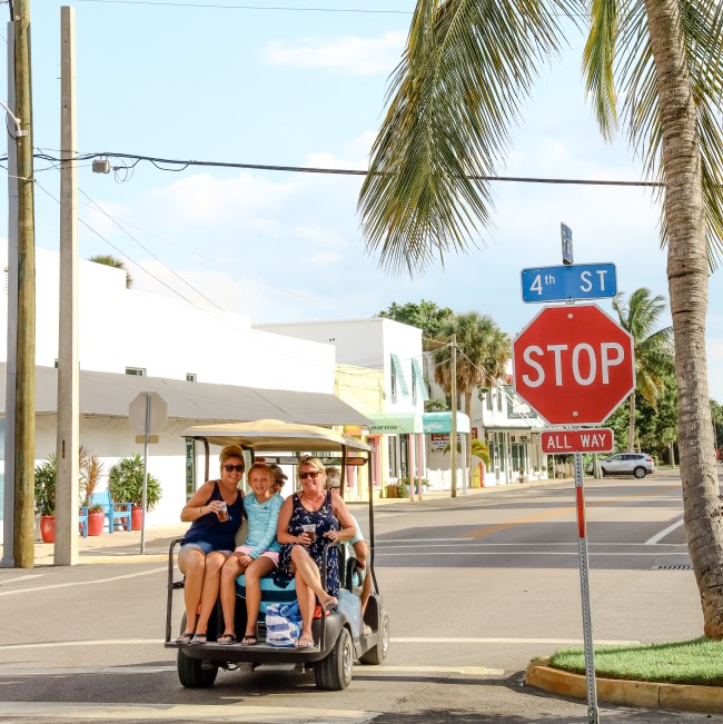 travelling by golf cart - Boca Grande