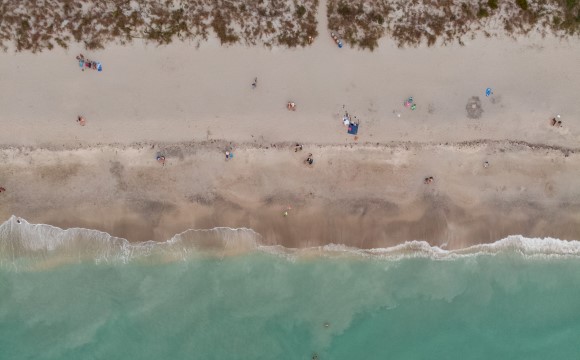 aerial view of beach