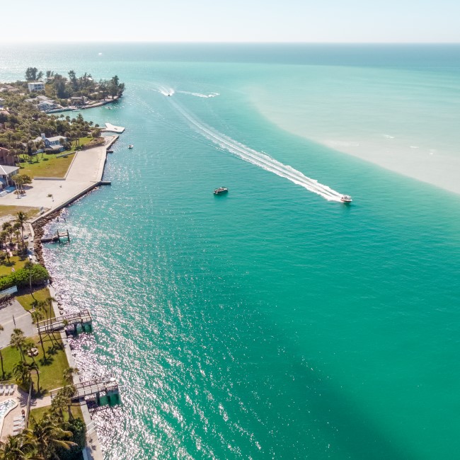 beautiful aerial of sarasota florida